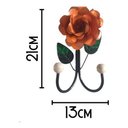 Ver imagem 3 de Cabide 2 Ganchos Rosas de Ferro - Suporte Duplo:laranja
