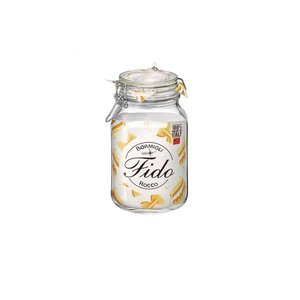 Kit 5 Potes de Vidro Hermético Original FIDO Terrina 2000 ml Ø 12 mm Multiuso Original Fido Bormioli
