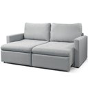 Ver imagem 4 de Sofá 3 Lugares Retrátil Reclinável para Sala de Estar 206cm Detroit K01 Linho Cinza - Lyam Decor