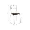 Ver imagem 3 de Kit Mesa Elba C- Tampo Vidro 150cm + 6 Cadeiras Portugal Cromado Courano Branco