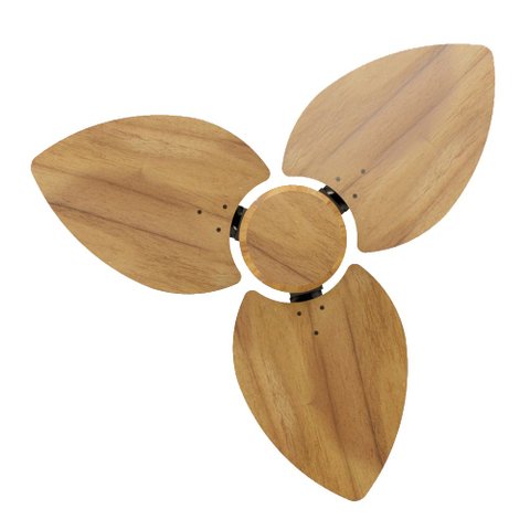 Ventilador de Teto Com Controle Remoto Natuvent Dahlia No Light 3 Pás Madeira Freijó 127v