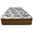 Ver imagem 2 de Cama Box Casal Suede Marrom + Colchão Casal Suede Marrom Orto Molas Ensacada 138x188x55
