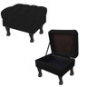 Puff Decorativo Retro Luiz XV com Baú Preto 60 para sentar - 3