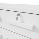 Ver imagem 2 de Comoda Toronto 2 Portas 8 Gavetas MDP MDF Puxador MDF Branco Móveis Lopas