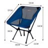 Cadeira Dobrável de Camping Pesca Azul com Tela - 3