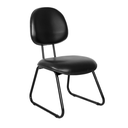 Ver imagem 1 de Cadeira Ágata Executiva Pé Sky L Duplo Courvin Preto