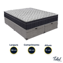 Ver imagem 3 de Cama Box Baú Bipartido Casal Cinza e Colchão Airtech 150 D45 Ortobom