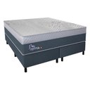 Ver imagem 1 de Cama Box Conjugado Queen com Colchão 158x72x198 Primeline Gel Gazin Cr35343 Azul Escuro
