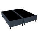 Ver imagem 3 de Cama Box Conjugado Queen com Colchão 158x72x198 Primeline Gel Gazin Cr35343 Azul Escuro