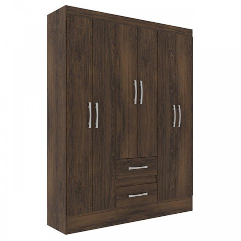Guarda-Roupa Casal Magistral 6 Portas 2 Gavetas Cor Cacau