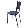 Kit 4 Cadeira Cozinha Jantar Metal Tubular Almofadada Medcombo Preto Estrutura Preta com Assento Flo - 5