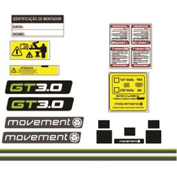 Adesivos Esteira Movement Gt 1.8i Mod 02 - Original Casa Harmonia - 1