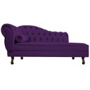 Ver imagem 5 de Kit Diva Recamier Diana 160cm Lado Direito e 02 Poltronas Classic Suede Roxo - ADJ Decor
