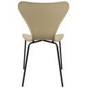 Ver imagem 5 de Kit 2 Cadeiras Jacobsen Polipropileno Sala Jantar Base Preta - Bege