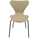 Ver imagem 3 de Kit 2 Cadeiras Jacobsen Polipropileno Sala Jantar Base Preta - Bege