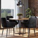 Ver imagem 2 de Cadeiras Jantar Estofadas Courino C/ Costura Matelassê 4 Un Cor:preto