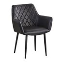 Ver imagem 5 de Cadeiras Jantar Estofadas Courino C/ Costura Matelassê 4 Un Cor:preto