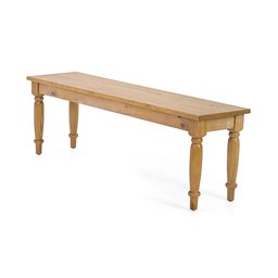 Banco de Madeira Maciça 140cm Pés Torneados Olinda Iaza Móveis - 4