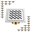Ver imagem 1 de Ralo 10x10 Inox Kit 26 Uni Anti Odor Banheiro Casa Quintal Jardim Anti Inseto Lavabo Higienico Varan