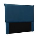 Ver imagem 2 de Cabeceira Decorativa Casal 1,40m Trento Veludo Azul Marinho - Gran Belo
