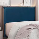 Ver imagem 5 de Cabeceira Decorativa Casal 1,40m Trento Veludo Azul Marinho - Gran Belo