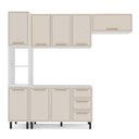 Ver imagem 3 de Cozinha Compacta 250078 4 Peças Amara Branco Creme Politorno Móveis