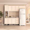 Ver imagem 1 de Cozinha Compacta 250078 4 Peças Amara Branco Creme Politorno Móveis