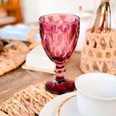 Ver imagem 4 de Taça de Vidro Diamond Diamante Rosa Lilás 300ml Água Class Home