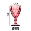 Ver imagem 5 de Taça de Vidro Diamond Diamante Rosa Lilás 300ml Água Class Home
