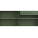 Ver imagem 6 de Buffet para Sala de Jantar 4 Portas 1 Gaveta Pés Industrial Preto Naim I03 Musgo - Lyam