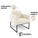 Ver imagem 3 de Poltrona Sala Decorativa Marisa Industrial Preto Veludo D03 - D’Rossi