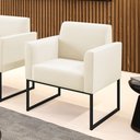 Ver imagem 1 de Poltrona Sala Decorativa Marisa Industrial Preto Veludo D03 - D’Rossi