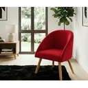 Ver imagem 1 de Conjunto 2 Cadeiras Luna Decorativa Ergonômica Pés Madeira para Sala de Jantar,cozinha ou Quarto-vel