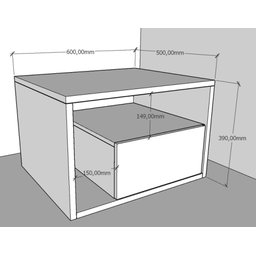 Mesa de Cabeceira Simples Branco Minimalista Moderno Mesa Lateral Mdf Branca - 2