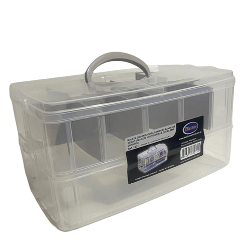 Maleta Organizadora Multiuso Modular Gde 10 Div Transparente