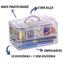 Ver mais imagens de Maleta Organizadora Multiuso Modular Gde 10 Div Transparente