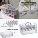 Ver imagem 6 de Maleta Organizadora Multiuso Modular Gde 10 Div Transparente