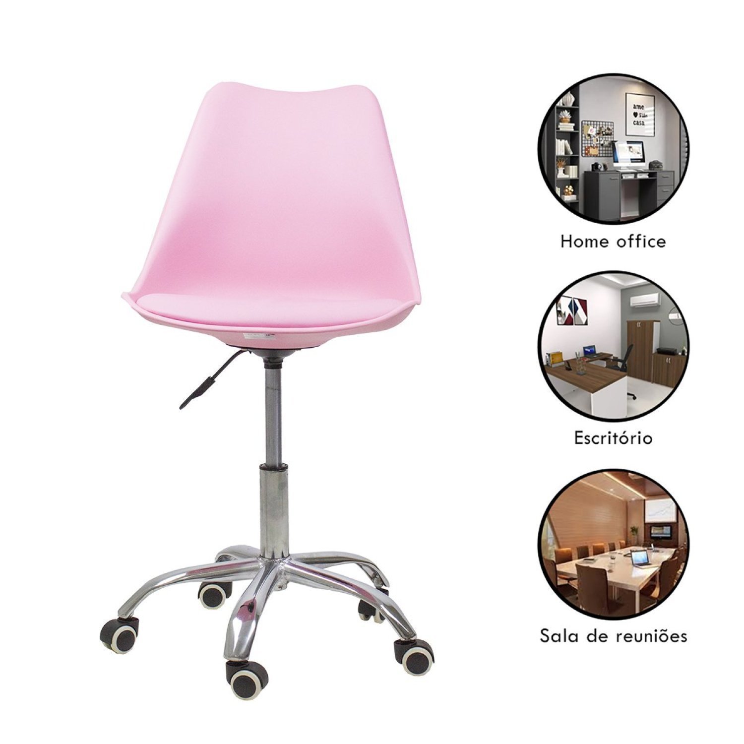 Conjunto 2 Cadeiras Office com Rodizio Giratória Saarinen Oficial Webshop - 2