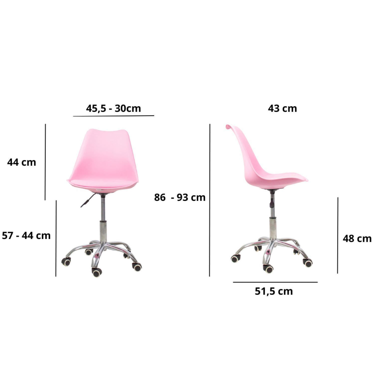 Conjunto 2 Cadeiras Office com Rodizio Giratória Saarinen Oficial Webshop - 4