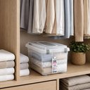 Ver imagem 2 de Kit 2 Caixas Organizadoras com Tampa Top Stock Sanremo 16,7L Transparente Empilhável