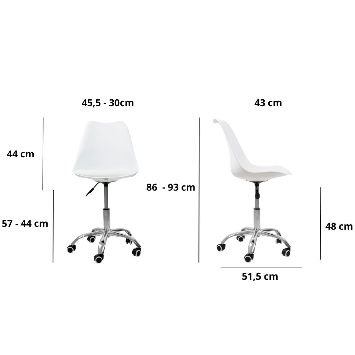 Cadeira Office Decorativa Base Cromada com Rodizio Giratória Saarinen Oficial Webshop - 4