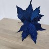 Flor Artificial Veludo Azul 25cm - 4