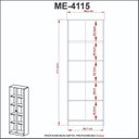 Ver imagem 7 de Kit 3 Armários para Escritório com Portas de Vidro ME4115