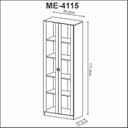 Ver imagem 3 de Kit 3 Armários para Escritório com Portas de Vidro ME4115