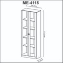 Ver imagem 4 de Kit 3 Armários para Escritório com Portas de Vidro ME4115 Marrom