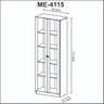 Kit 3 Armários para Escritório com Portas de Vidro ME4115 - 6