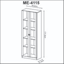 Ver imagem 6 de Kit 3 Armários para Escritório com Portas de Vidro ME4115