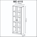 Ver imagem 6 de Kit 3 Armários para Escritório com Portas de Vidro ME4115