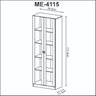 Kit 3 Armários para Escritório com Portas de Vidro ME4115 - 6