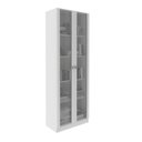 Ver imagem 2 de Kit 3 Armários para Escritório com Portas de Vidro ME4115 Branco